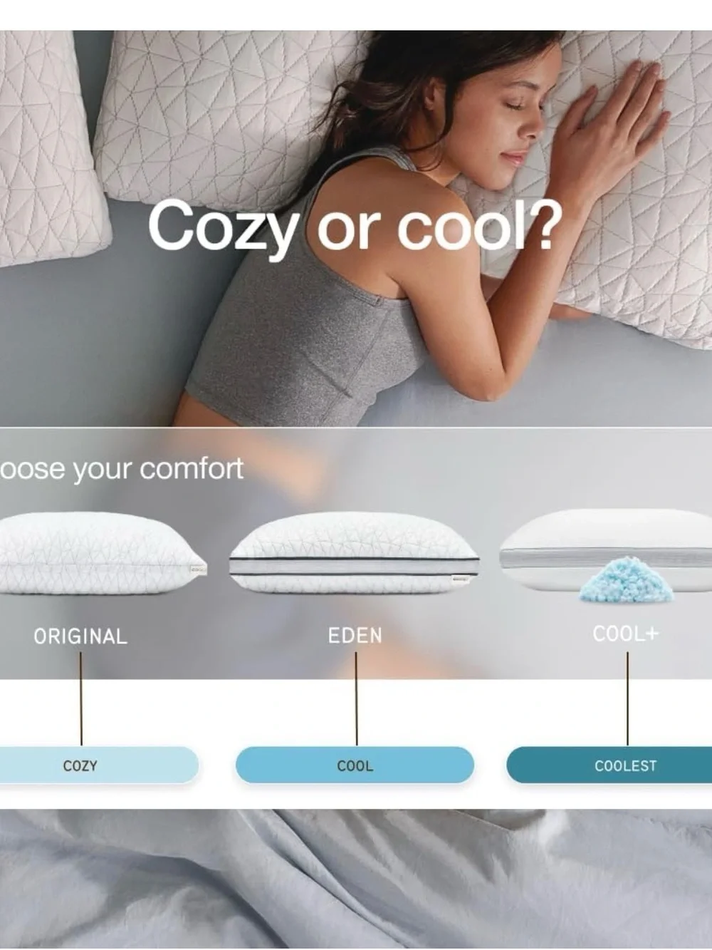 Coop Sleep Goods The Original Cut-Out Pillow Queen Size Memory Foam Adjustable